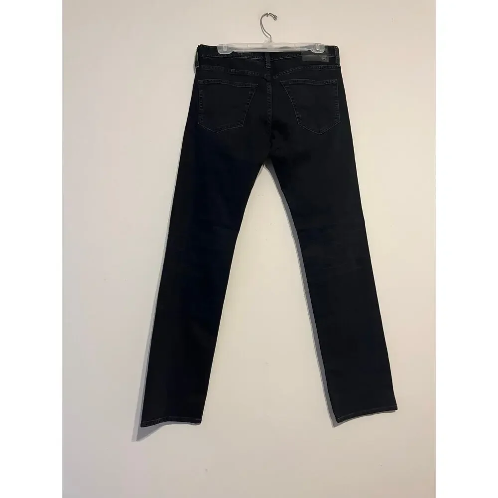 AG Adriano Goldschmied The Matchbox Straight Leg Black Jeans size 32x33